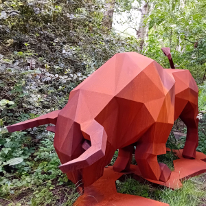Ioannis Konsolakis - Iratus taurus (Right)(Corten steel)